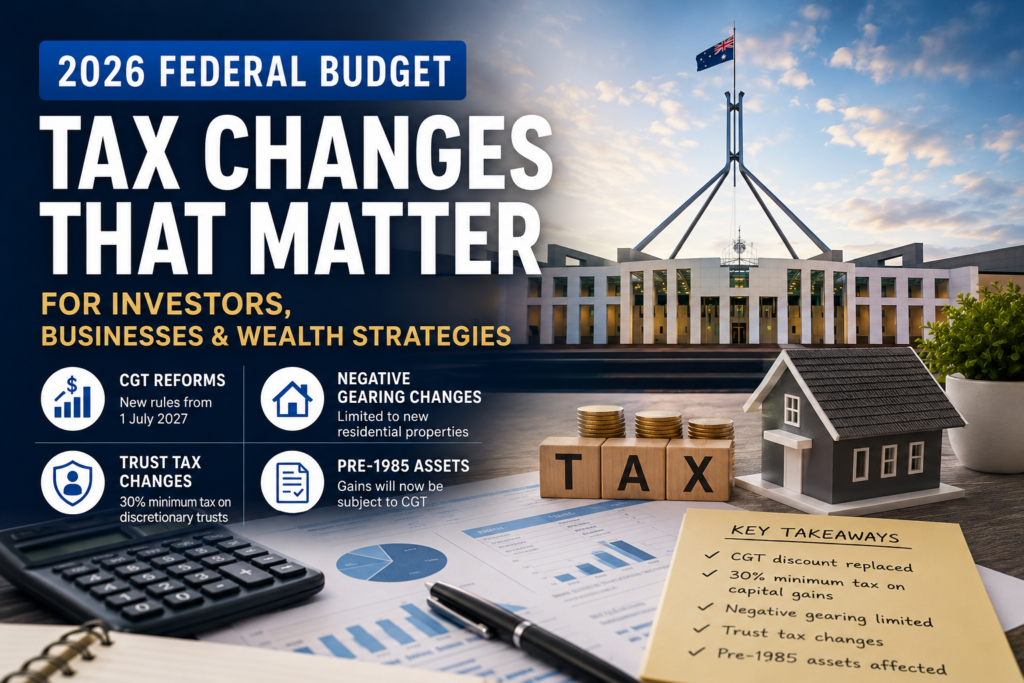 Australia 2026 Federal Budget Tax Changes: CGT, Trust & Property Reforms